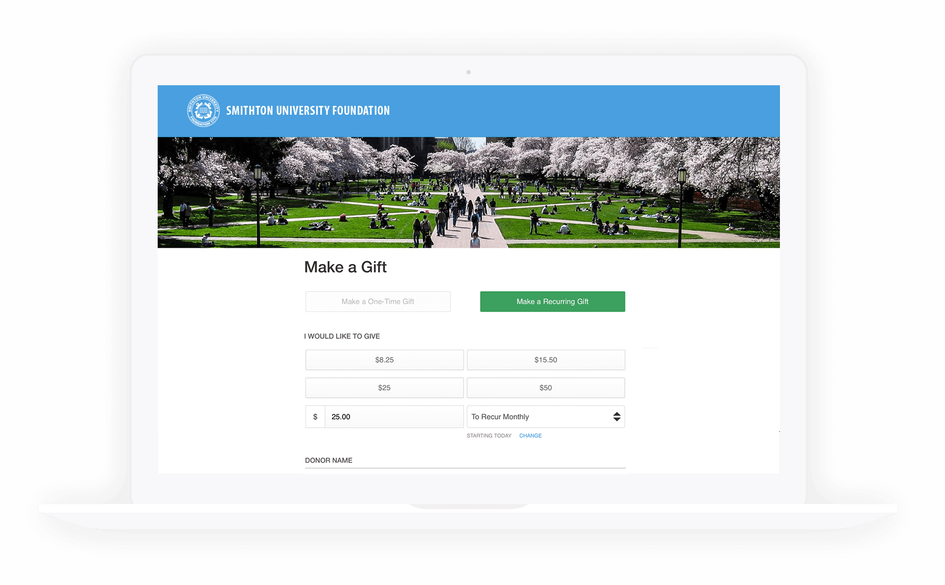MacBook with screenshot of admin interface